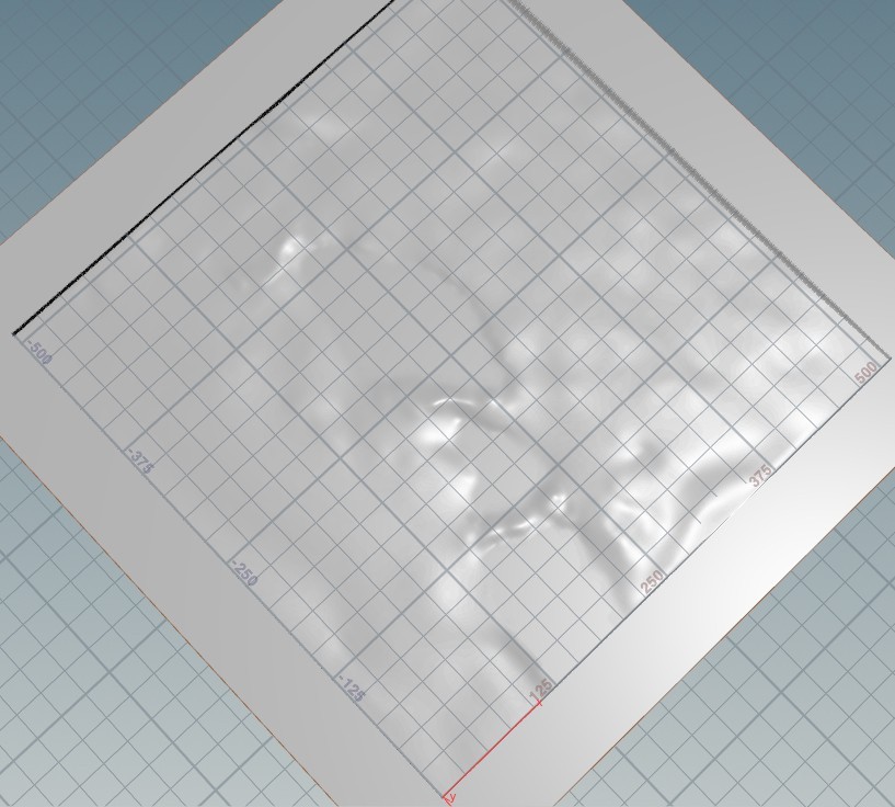 A gray elevation surface for the same hole.